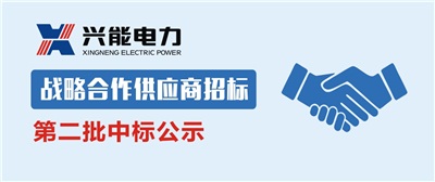 中標公示丨興能電力2019年第二批戰略合作供應商中標公示